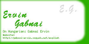 ervin gabnai business card